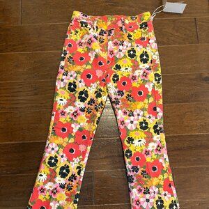 NWT MOTHER The Mid Rise Smokin' Double Flood - Flowers Al Fresco - 27